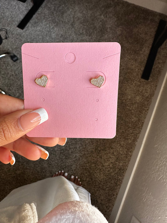 Sharp Heart Mini Studs